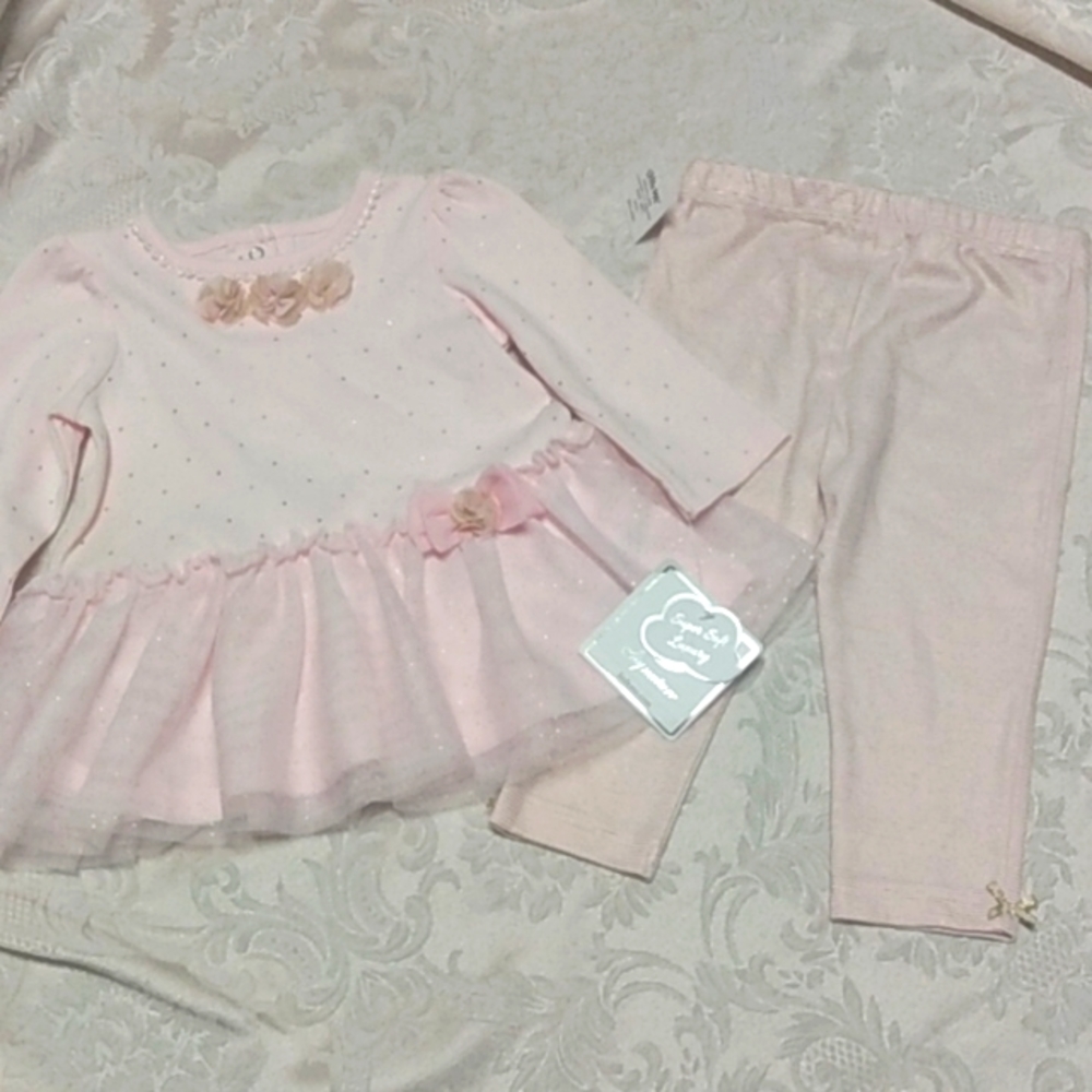 NWT Little Me Signature Collection Matching Outfit - Sz 9m